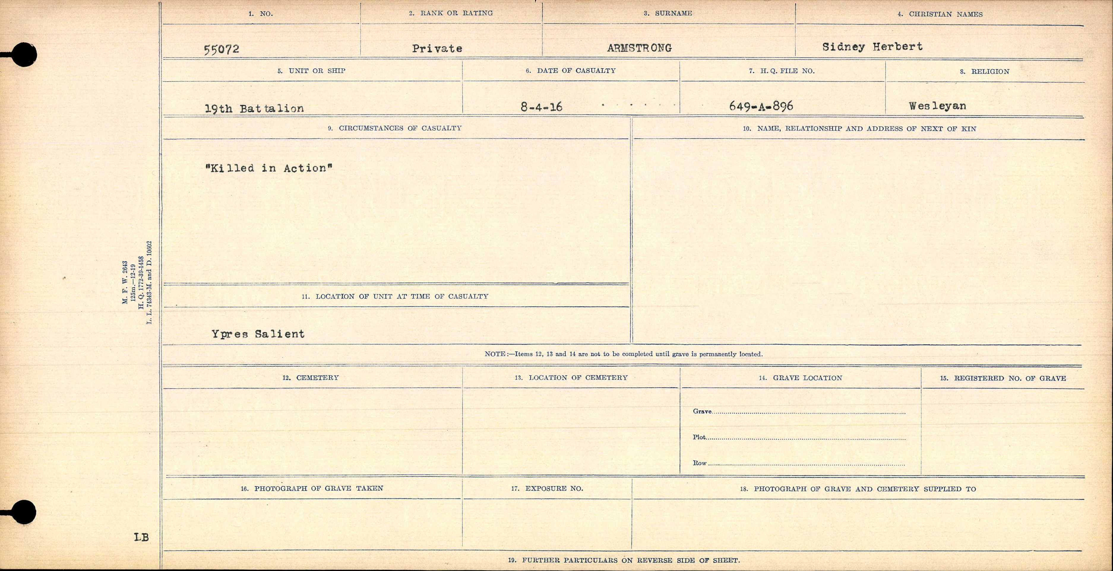 Circumstances of death registers