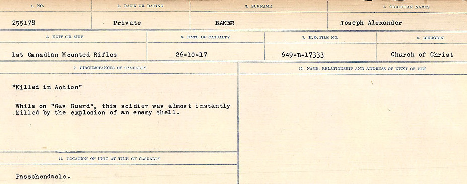 Circumstances of Death Registers