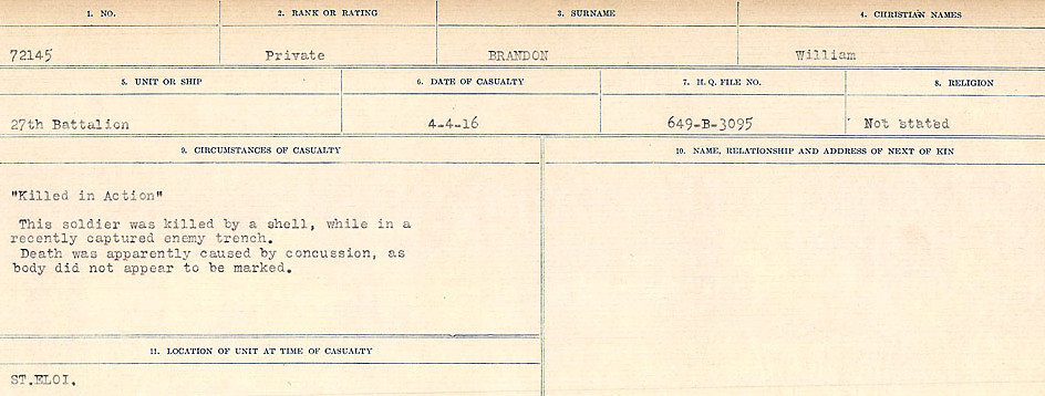 Circumstances of Death Registers