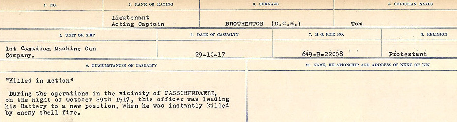 Circumstances of Death Registers