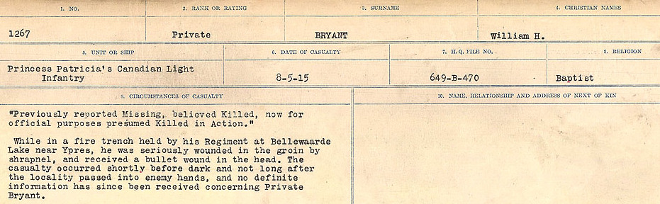 Circumstances of Death Registers