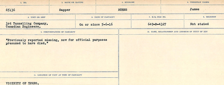 Circumstances of Death Registers