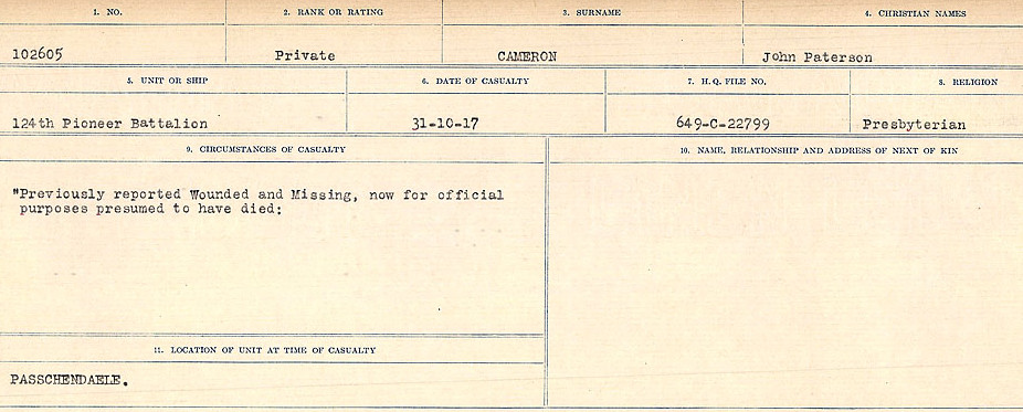 Circumstances of Death Registers
