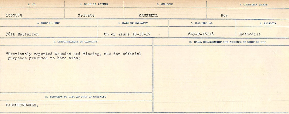 Circumstances of Death Registers