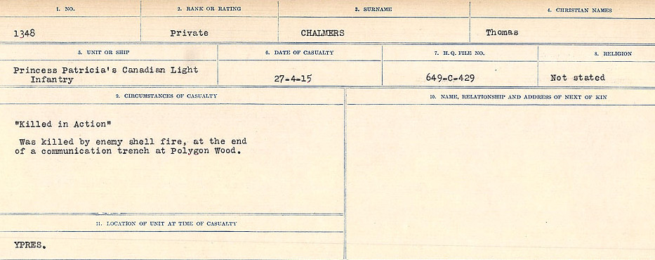 Circumstances of Death Registers