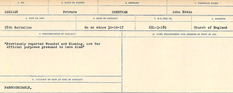 Circumstances of Death Registers