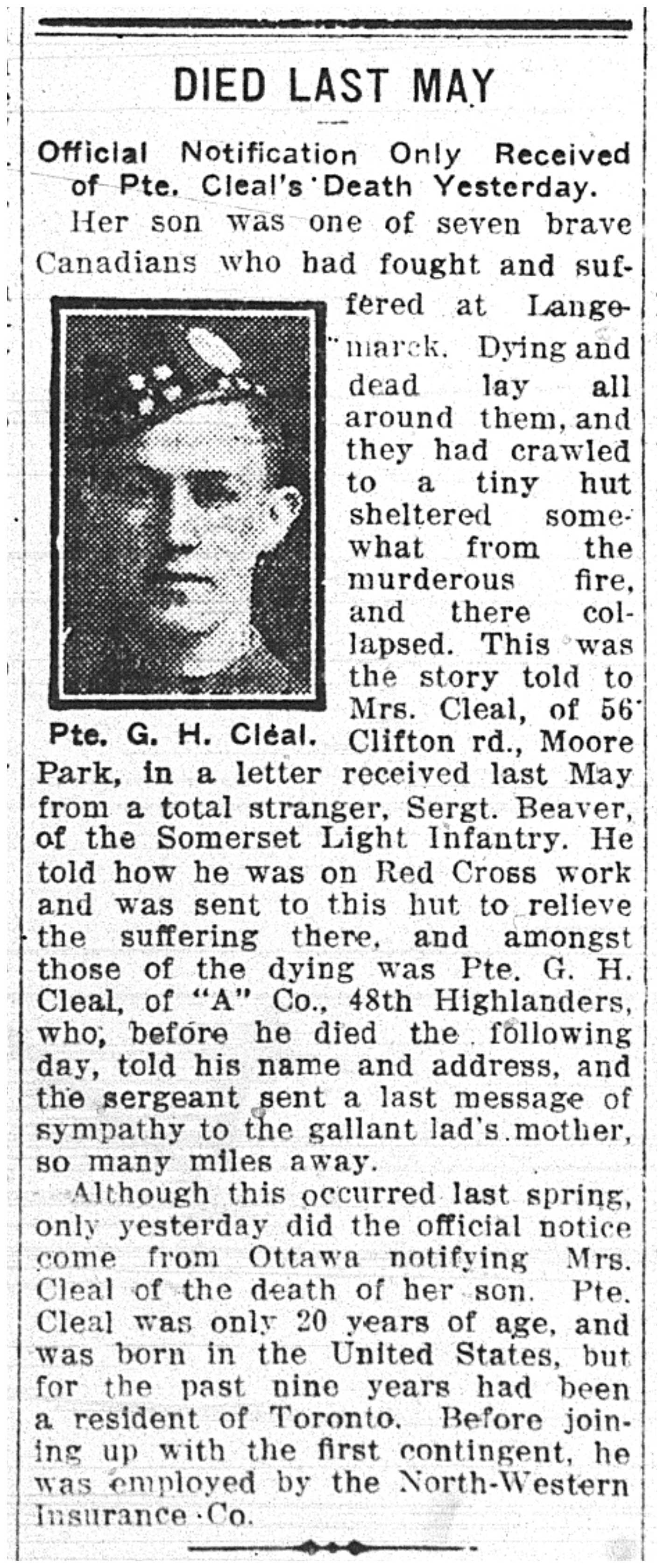 Newspaper clipping