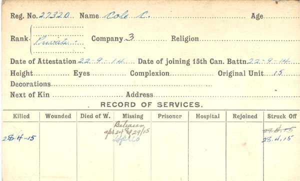 Record of Service