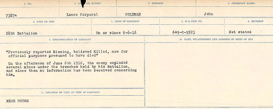 Circumstances of Death Registers