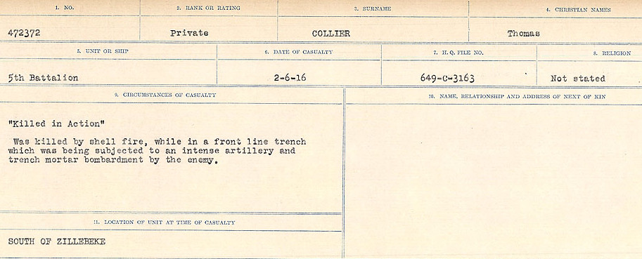 Photo of THOMAS COLLIER