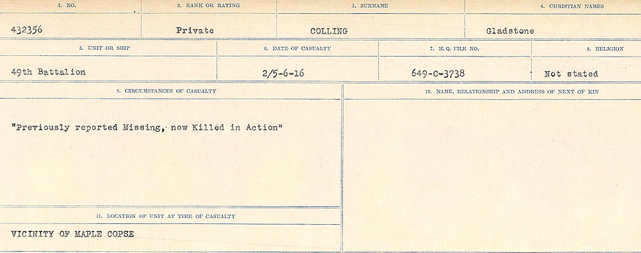 Circumstances of Death Registers