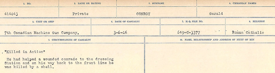Circumstances of Death Registers