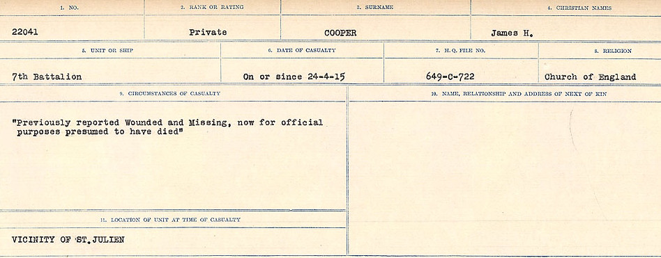 Circumstances of Death Registers