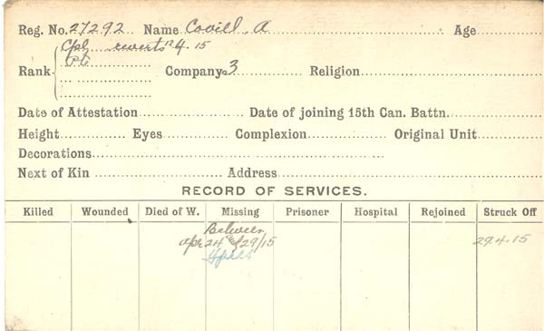Record of Service