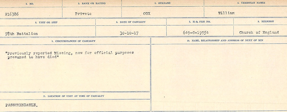 Circumstances of death registers