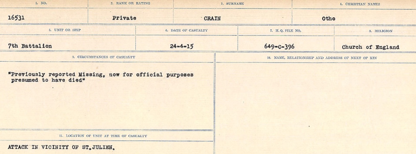Circumstances of death registers
