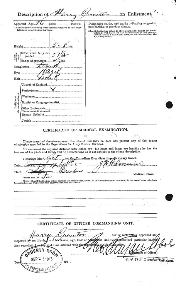 Attestation Paper (back)