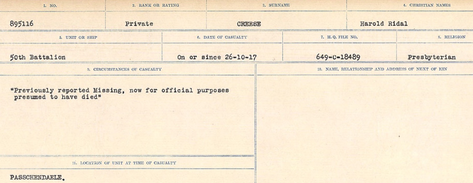 Circumstances of death registers