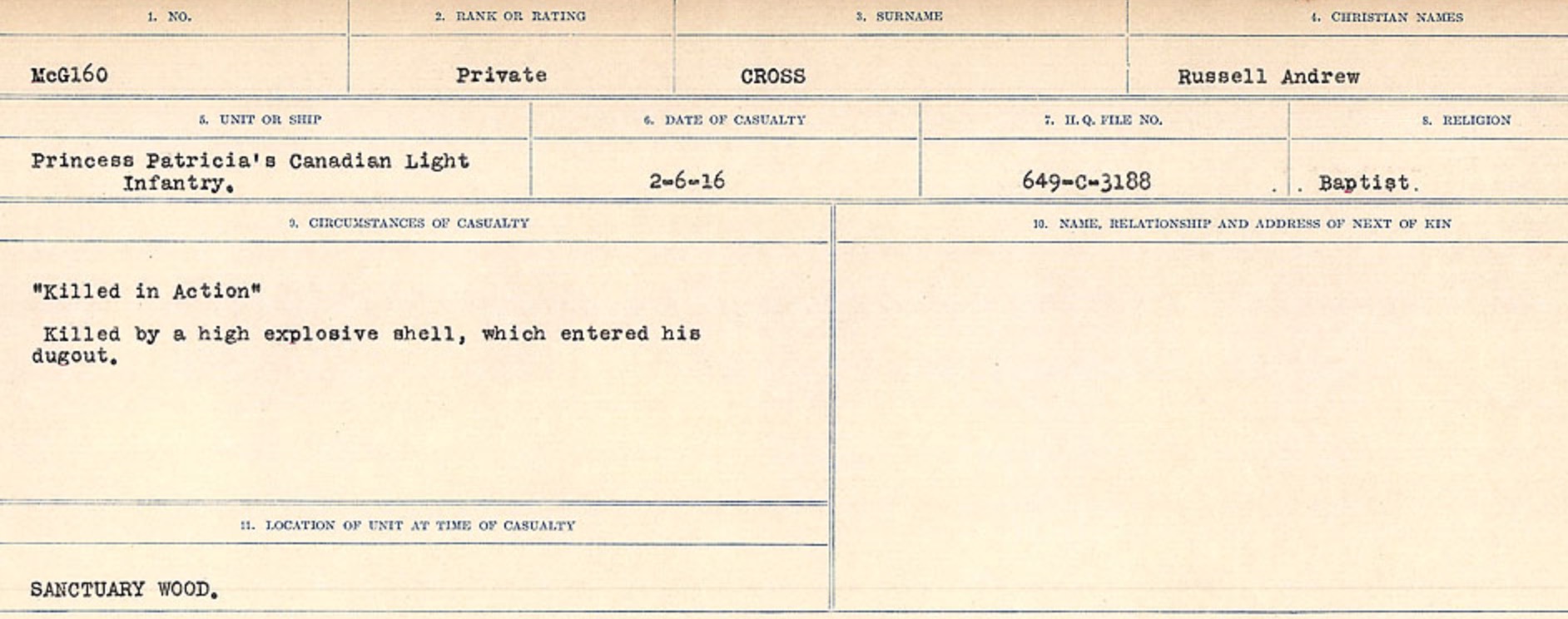 Circumstances of death registers