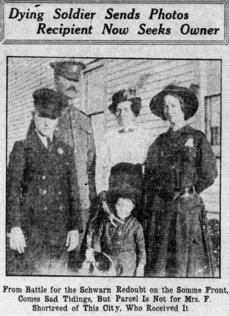 Dead Soldiers Photo - Large Articles Edmonton Journal 30 Oct 1916 Page 1 and 31 Oct 1916 Page 7