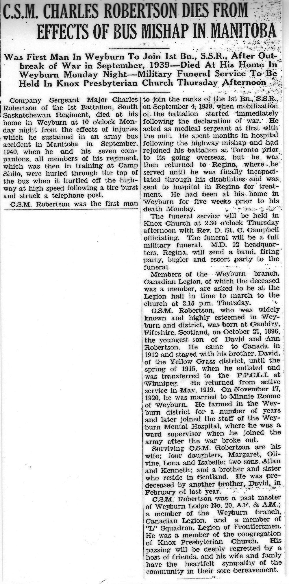 Local newspaper article, date and publication unknown.