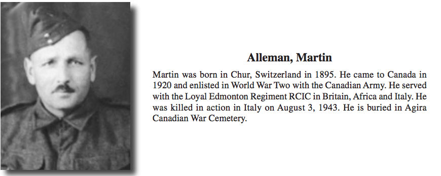 From the Alberta/NWT Canadian Legion Military Service Recognition Book. Submitted for the project Operation Picture Me