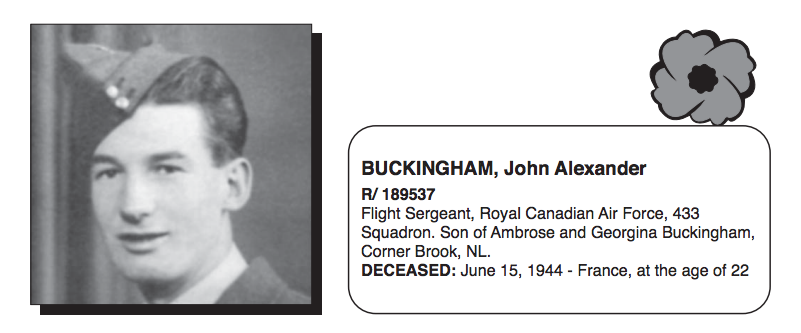 From the Newfoundland Canadian Legion Veterans' Service Recognition Book.  Submitted for the project Operation Picture Me