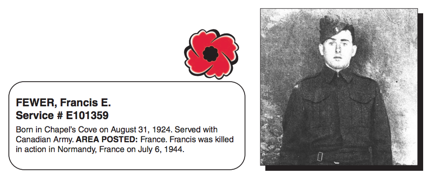 From the Newfoundland Canadian Legion Veterans' Service Recognition Book.  Submitted for the project Operation Picture Me